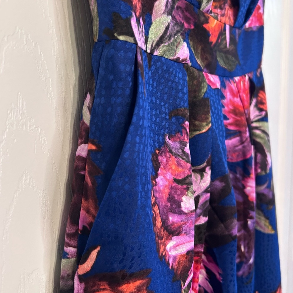 Anthropologie Moulinette Soeurs Rosado Blue Floral Fit & Flare Womens Size 00P - Picture 5 of 8